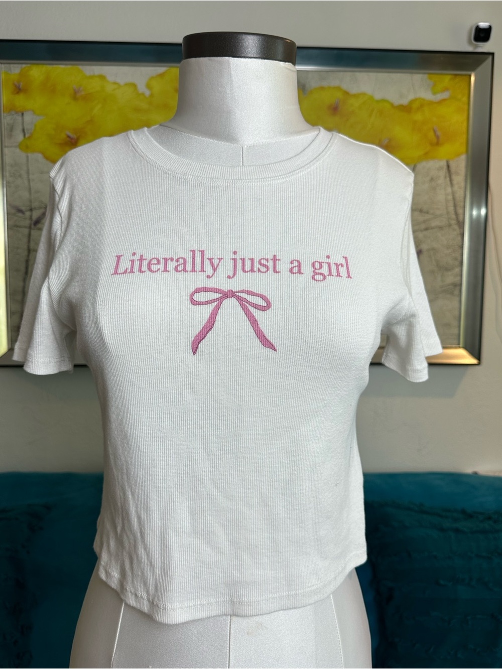 Grayson Threads White Short Sleeve Tee with Pink Graphic